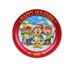 1995 HAPPY HOLIDAYS KEEBLER ELF COLLECTABLE CHRISTMAS COOKIE TIN